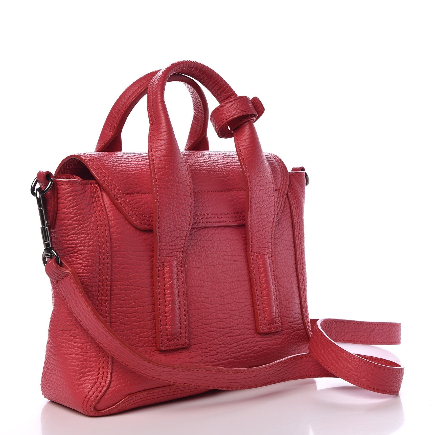 3.1 Phillip Lim 3.1 Textured Calfskin Mini Pashli Satchel Raspberry 3 of 8