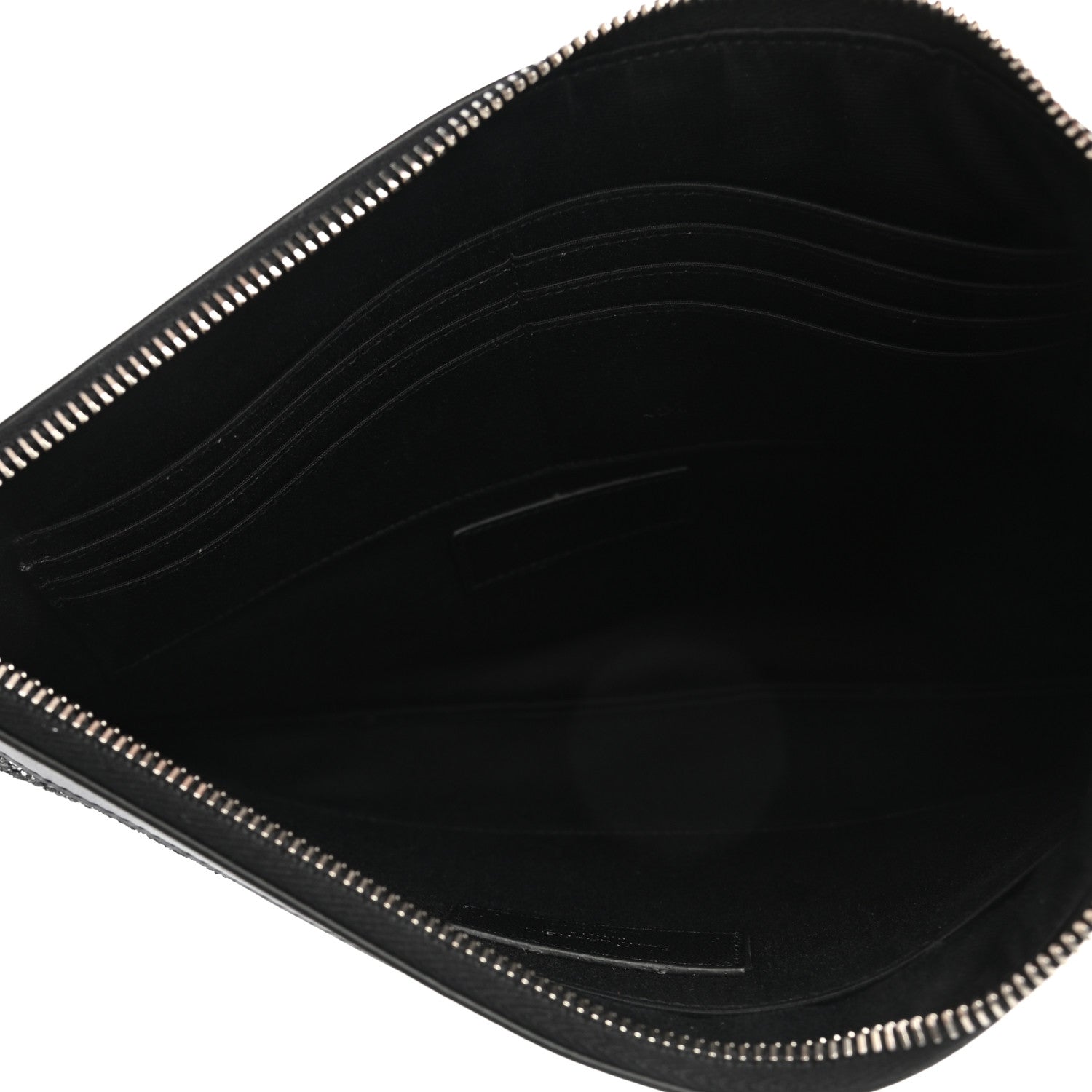 Saint Laurent Calfskin Glitter Zipped Tablet Holder Black 5 of 6