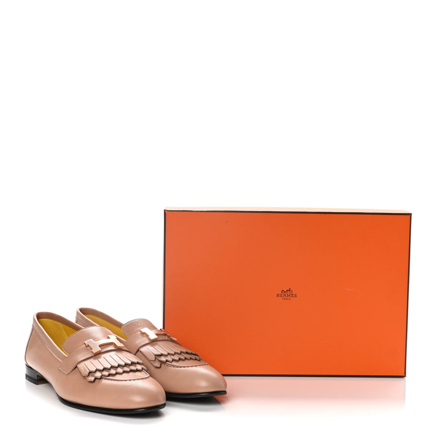 Goatskin Womens Royal Loafers 38.5 Bois De Santal