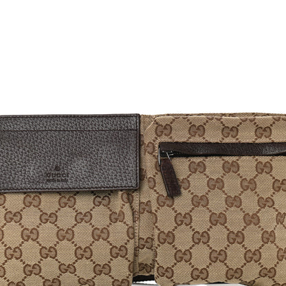 Gucci GG Monogram Double Pocket Belt Bag Dark Brown 9 of 9