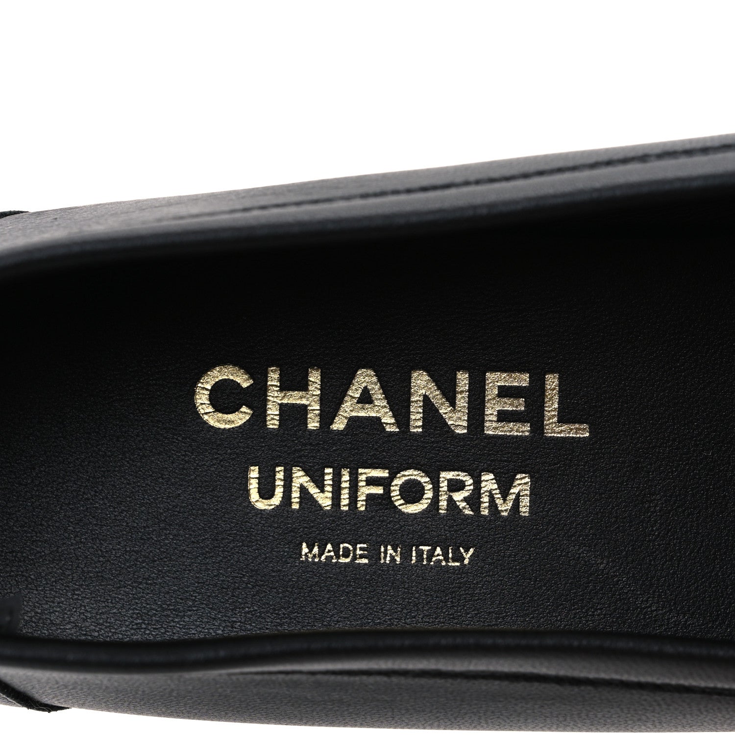 Chanel Calfskin Womens Stitched CC Loafers 38 Black 9 of 10
