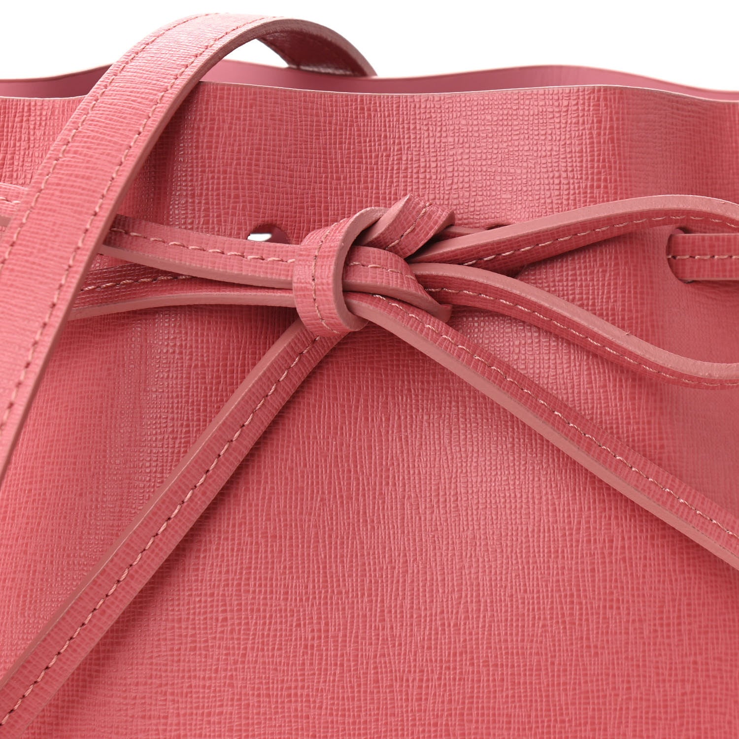 Mansur Gavriel Saffiano Mini Mini Bucket Bag Blush 8 of 10