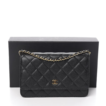 Chanel Caviar Quilted Wallet On Chain WOC Black 12 of 12