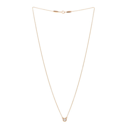 Tiffany 18K Rose Gold Diamond .17ct Elsa Peretti Diamonds by the Yard Pendant Necklace 3 of 4