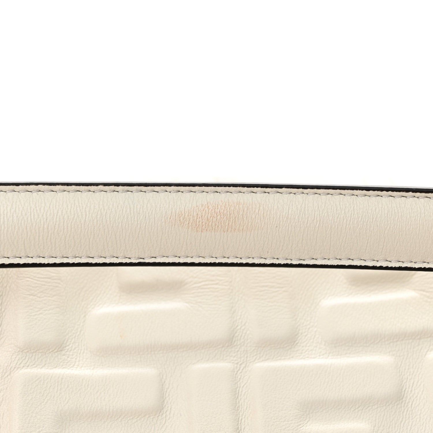Fendi Nappa FF 1974 Embossed Large Baguette White 12 of 12