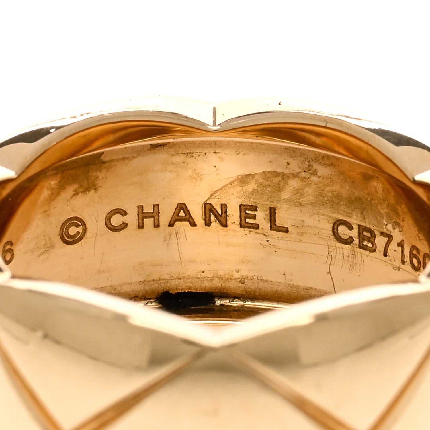Chanel 18K Yellow Gold Large Coco Crush Ring 56 7.75 56 7.5 4 of 5