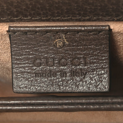 Gucci GG Supreme Monogram Textured Dollar Calfskin Web Mini Ophidia Chain Shoulder Bag Beige Ebony New Acero 6 of 10