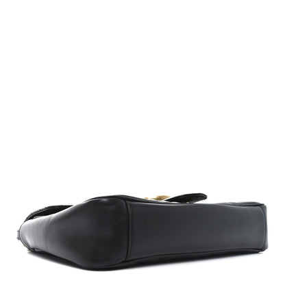 Gucci Calfskin Matelasse Medium GG Marmont Shoulder Bag Black 3 of 9