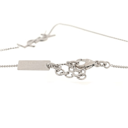 Saint Laurent Brass Monogram Charm Bracelet Silver 4 of 4