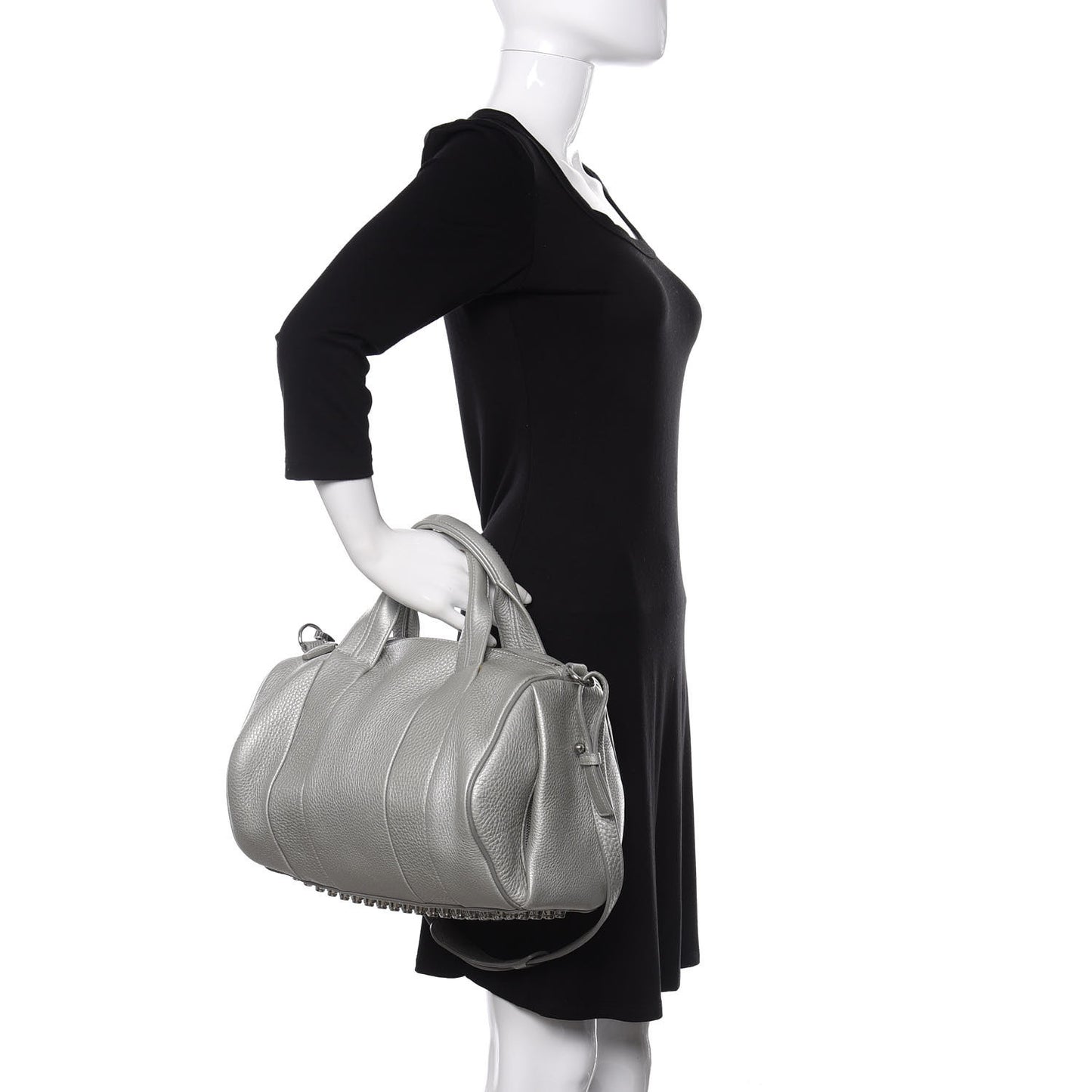 Pebbled Lambskin Rocco Silver Rhodium Hardware