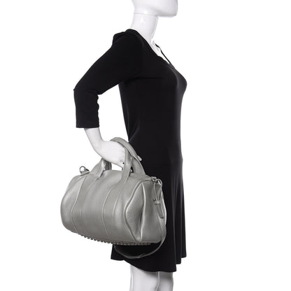 Alexander Wang Pebbled Lambskin Rocco Silver Rhodium Hardware 3 of 12