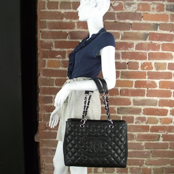 Chanel Caviar Grand Shopping Tote GST Black 2 of 10