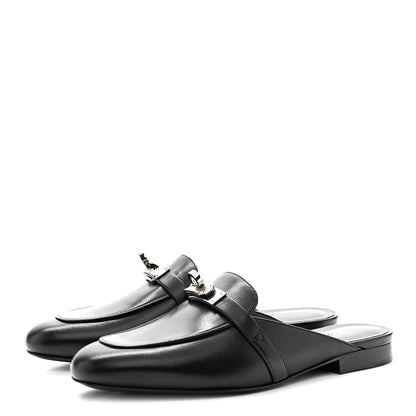 Hermes Goatskin Oz Mules 35 Black 3 of 9