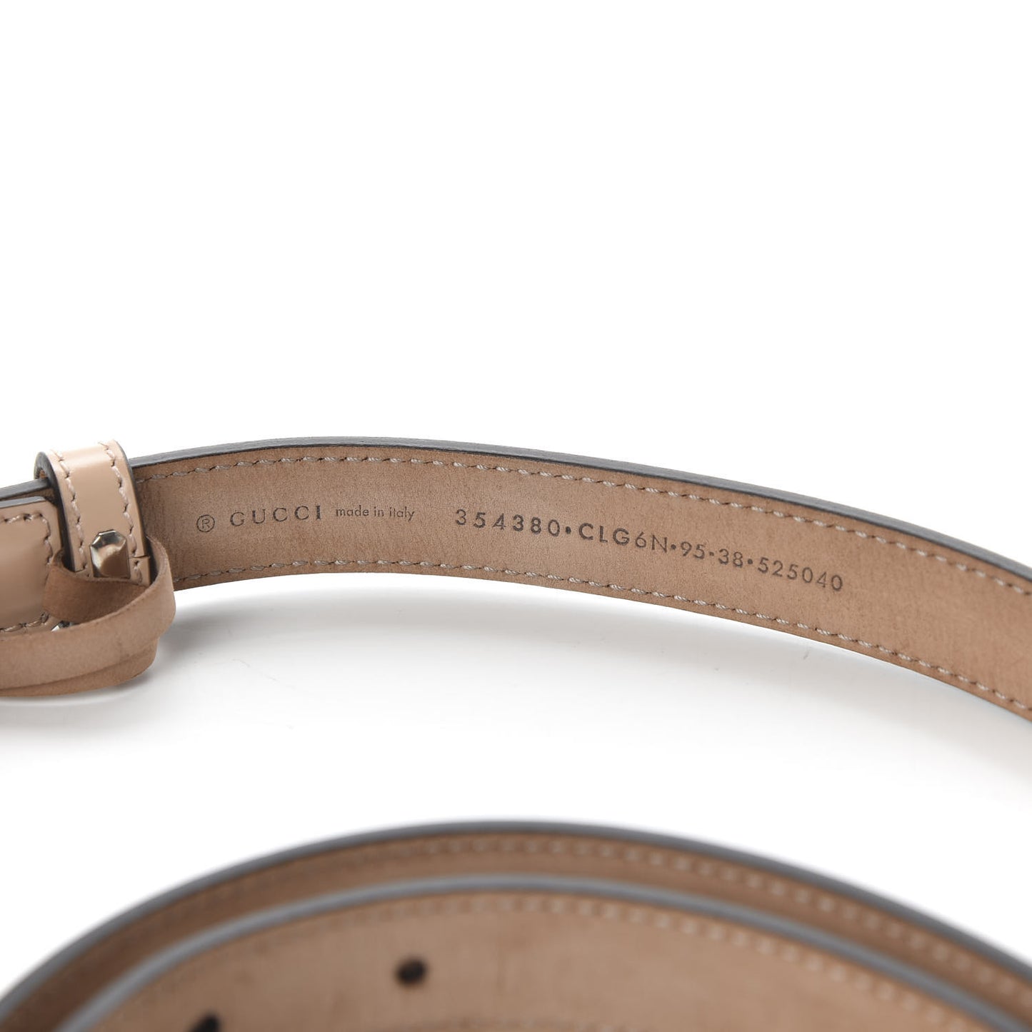 Calfskin Crystal Interlocking G Belt 95 38 Pink