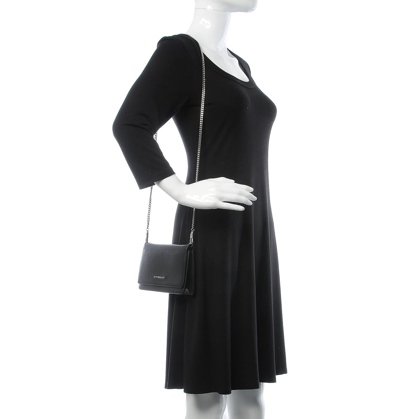 Sugar Goatskin Pandora Chain Wallet Black