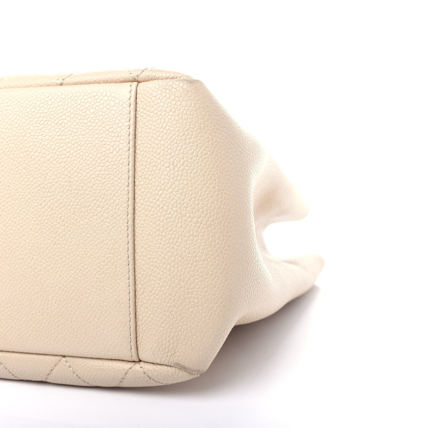 Caviar Quilted Grand Shopping Tote GST Beige Clair