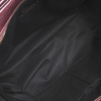 Chanel Calfskin Castle Rock Bowling Bag Burgundy 8 of 8