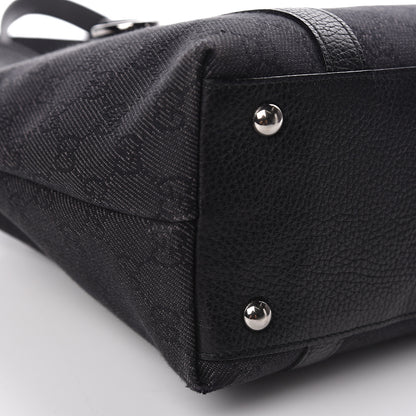 Gucci Denim Monogram Abbey Medium Tote Black 9 of 14