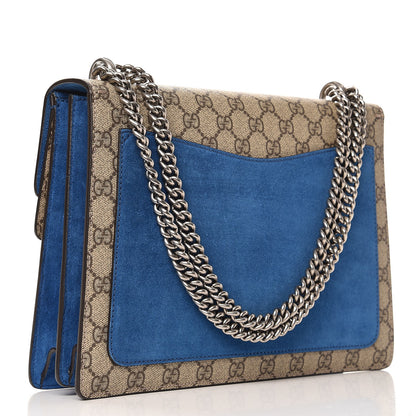 Gucci GG Supreme Monogram Medium Dionysus Shoulder Bag Blue 4 of 8
