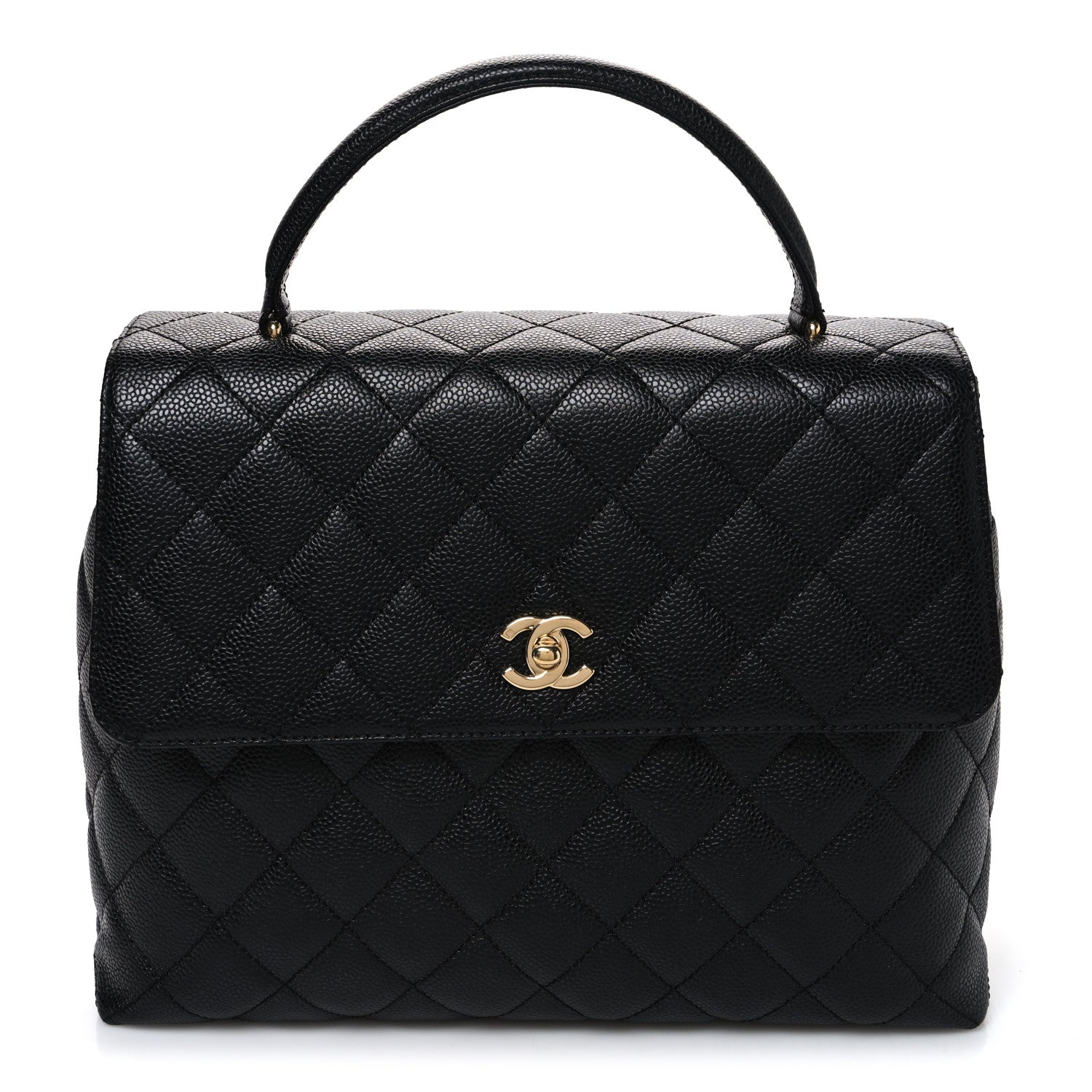 Chanel Caviar Quilted Jumbo Kelly Flap Black 1 of 10