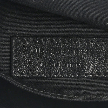 Saint Laurent Patent Calfskin Crocodile Embossed Monogram Lou Camera Bag Black 7 of 10