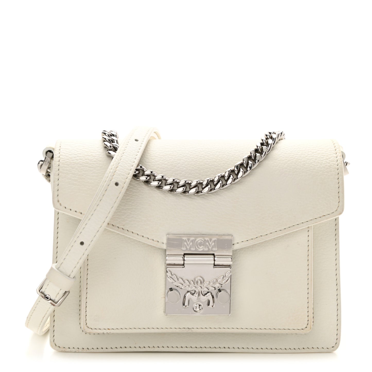 Calfskin Park Avenue Mini Patricia Crossbody Bag White