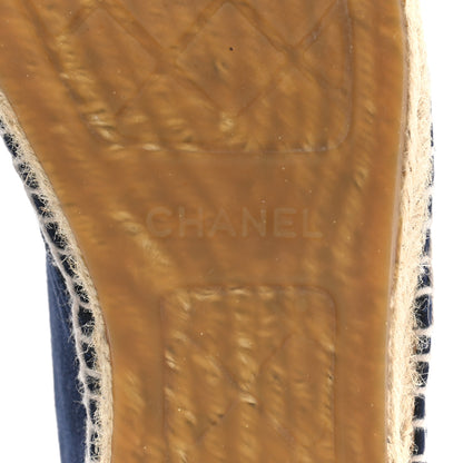Chanel Suede Lace Up Espadrilles 42 Dark Navy Blue 7 of 13
