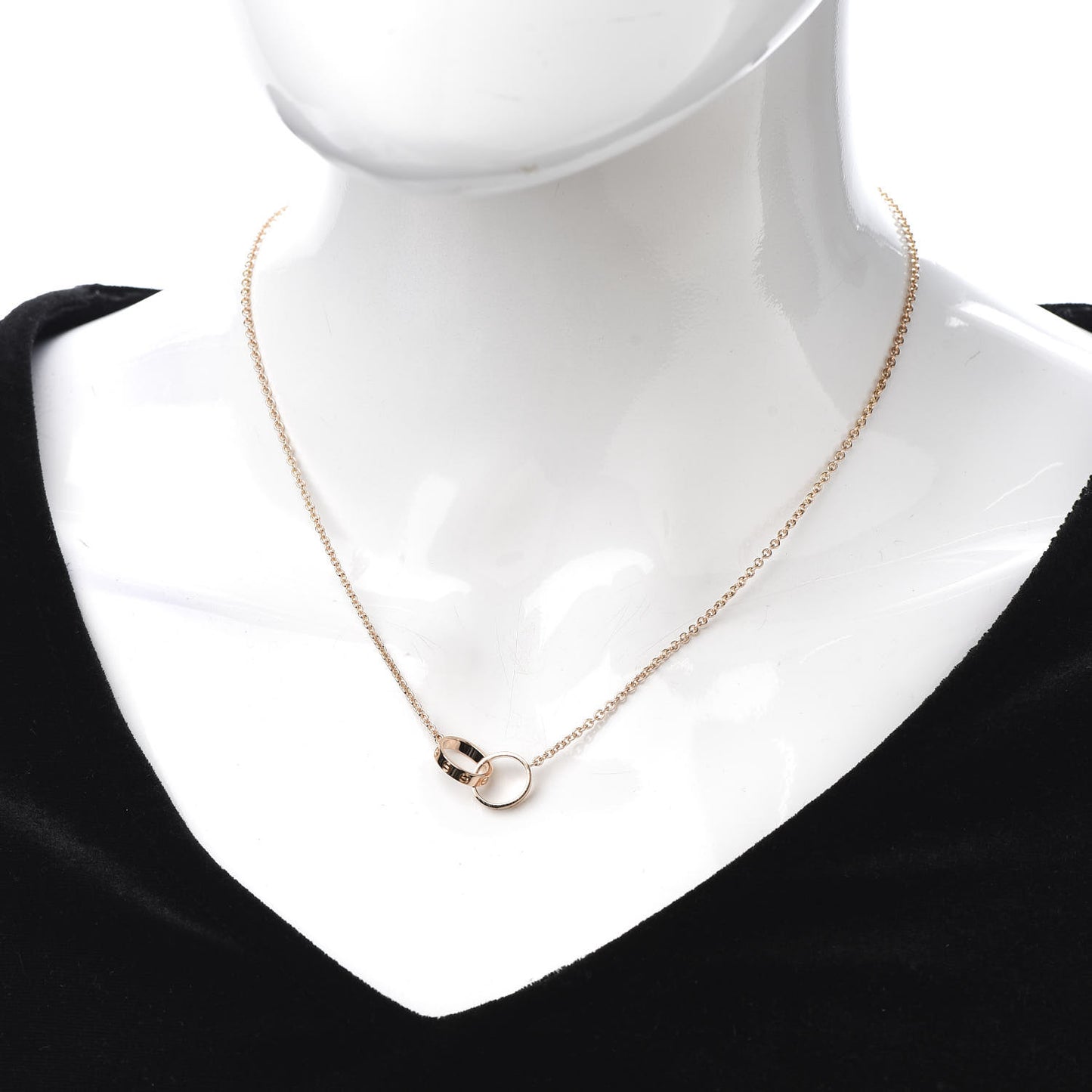 18K Pink Gold Interlocking LOVE Necklace