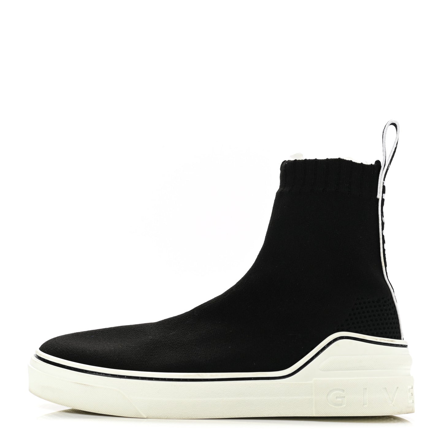 Technical Canvas Knit Womens George V Sock Sneakers 37.5 Black