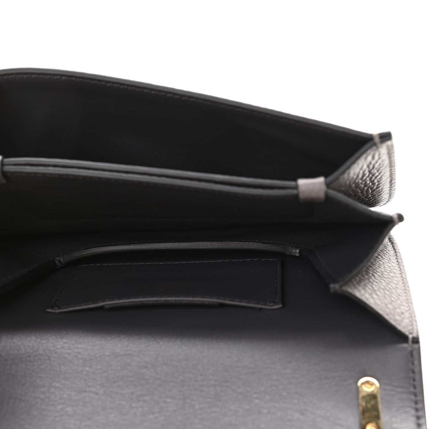 Pebbled Calfskin Ginevra Chain Bag Grey