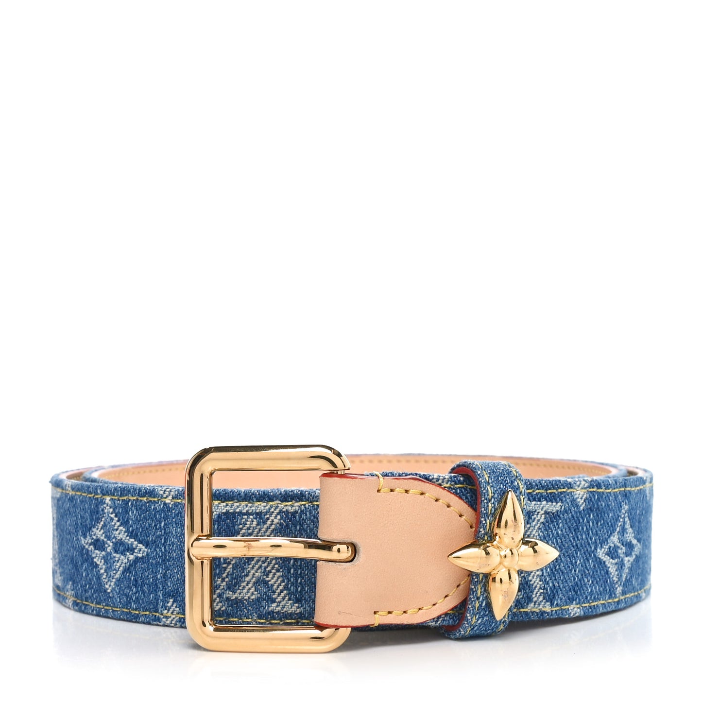 Denim Flowergram Ardillon 30mm Belt 90 36 Blue