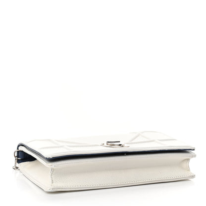 Christian Dior Grained Calfskin Diorama Wallet on Chain Pouch 3 of 5