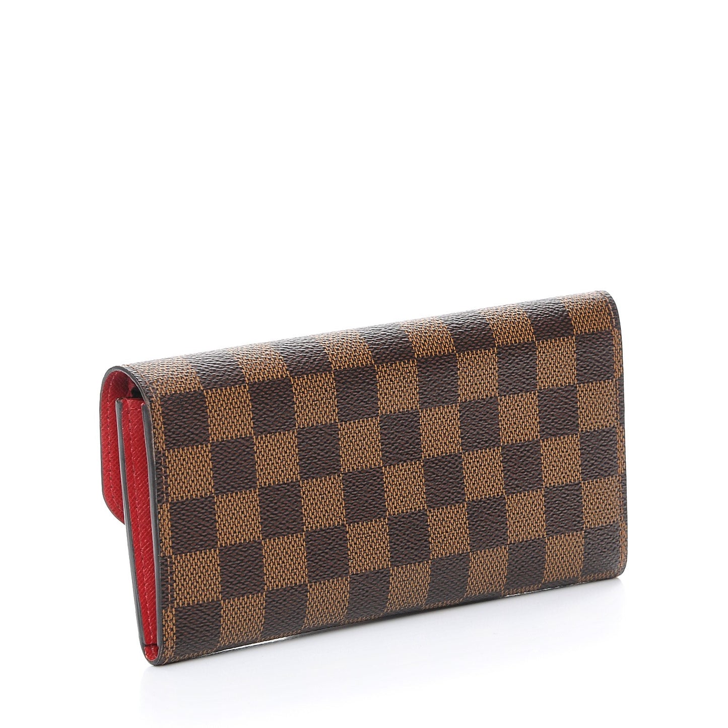 Damier Ebene Emilie Wallet Red