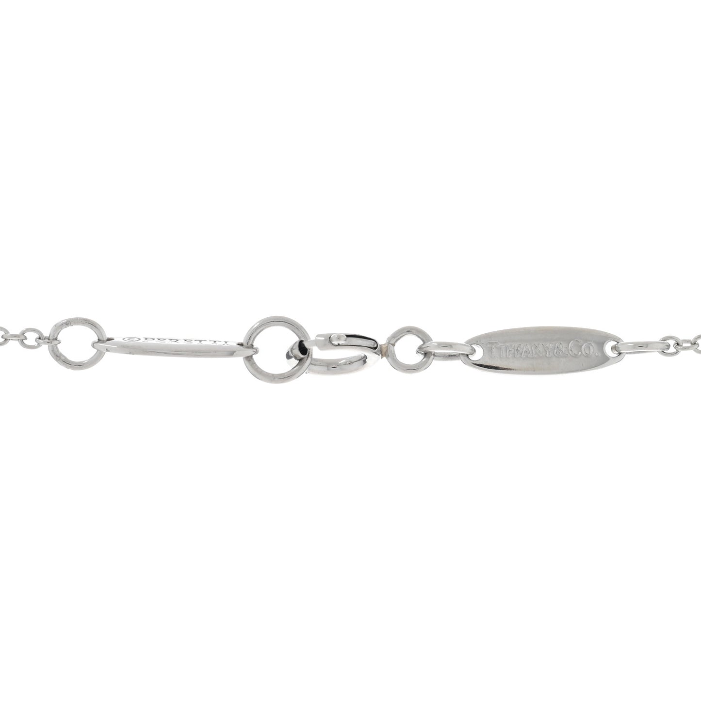 Platinum Diamond 17mm Elsa Peretti Cross Pendant Necklace