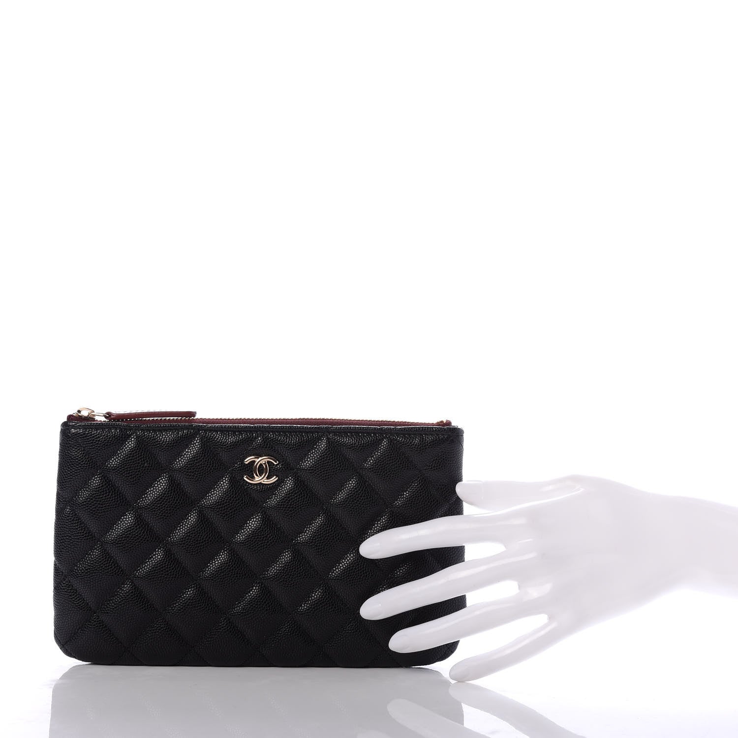 Chanel Caviar Quilted Cosmetic Case Black 2 of 8
