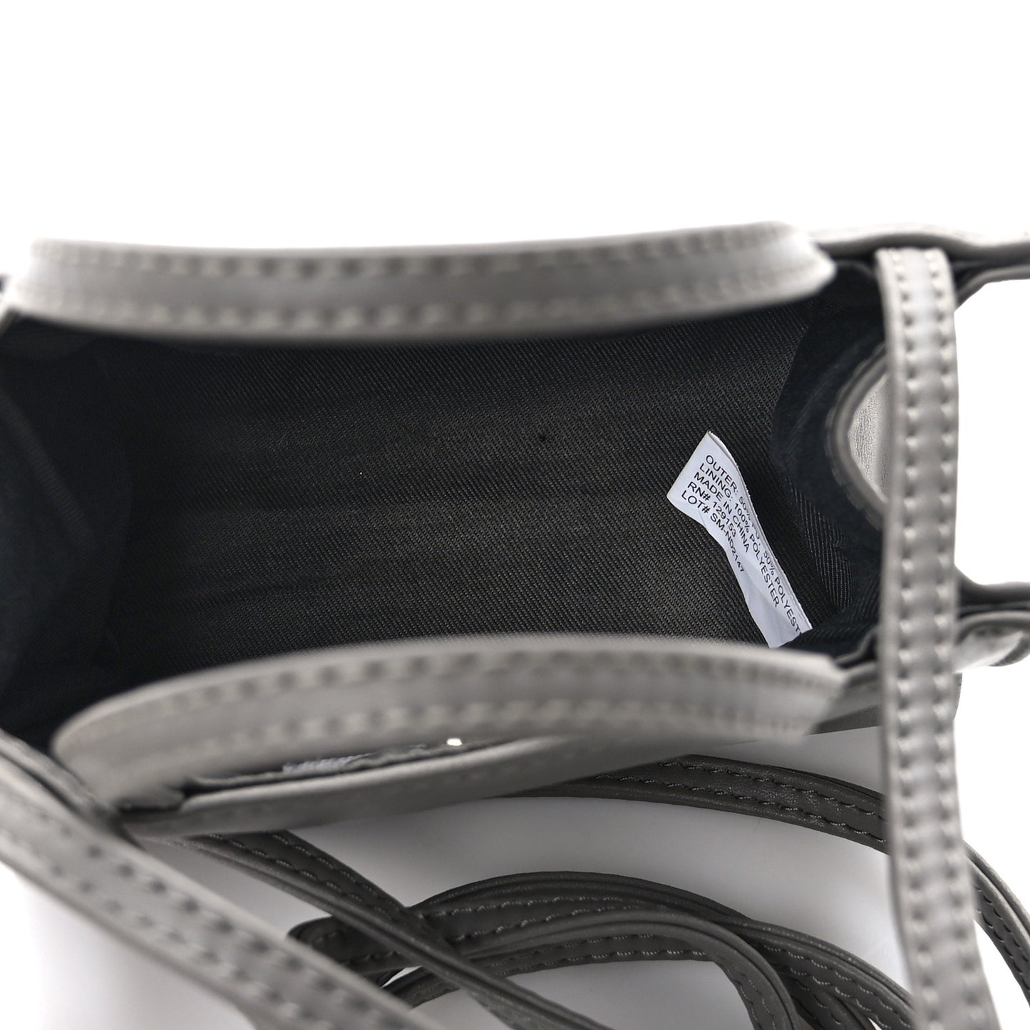 Vegan Leather Small Shopping Bag Grey
