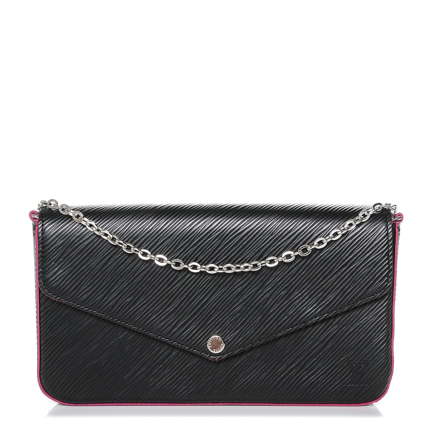 Louis Vuitton Epi Pochette Felicie Black Hot Pink 1 of 7