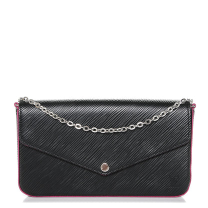 Louis Vuitton Epi Pochette Felicie Black Hot Pink 1 of 7