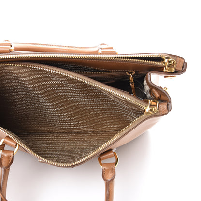 Prada Saffiano Medium Galleria Double Zip Tote Caramel 6 of 14