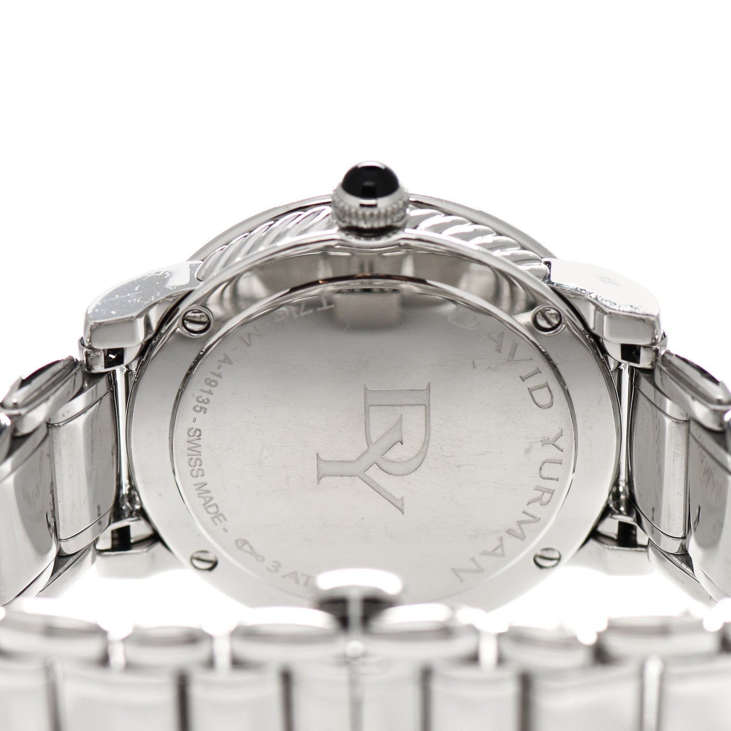 David Yurman Stainless Steel Diamond Bezel 38mm Classic Quartz Watch Black 4 of 4