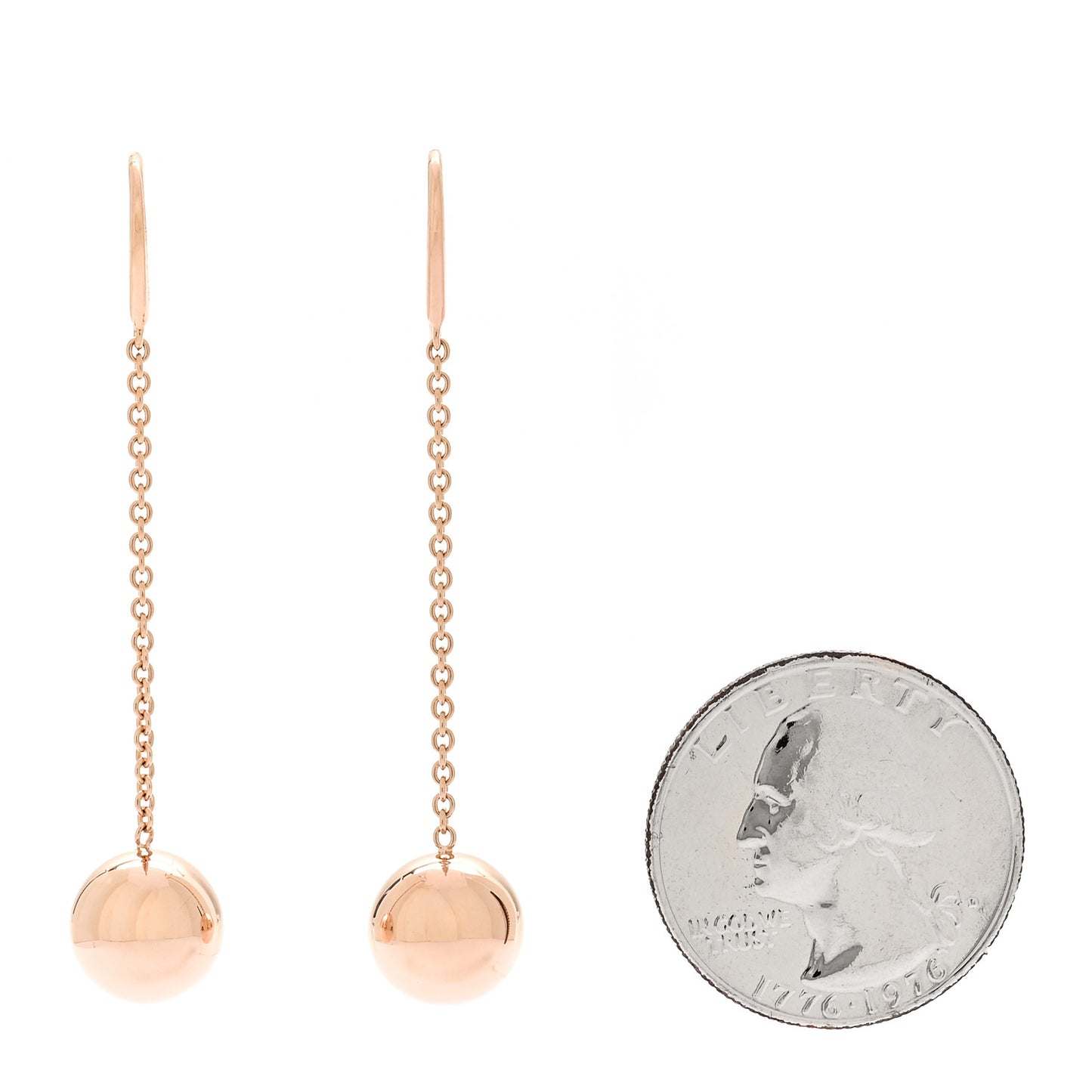 18K Rose Gold 10mm HardWear Ball Hook Drop Earrings