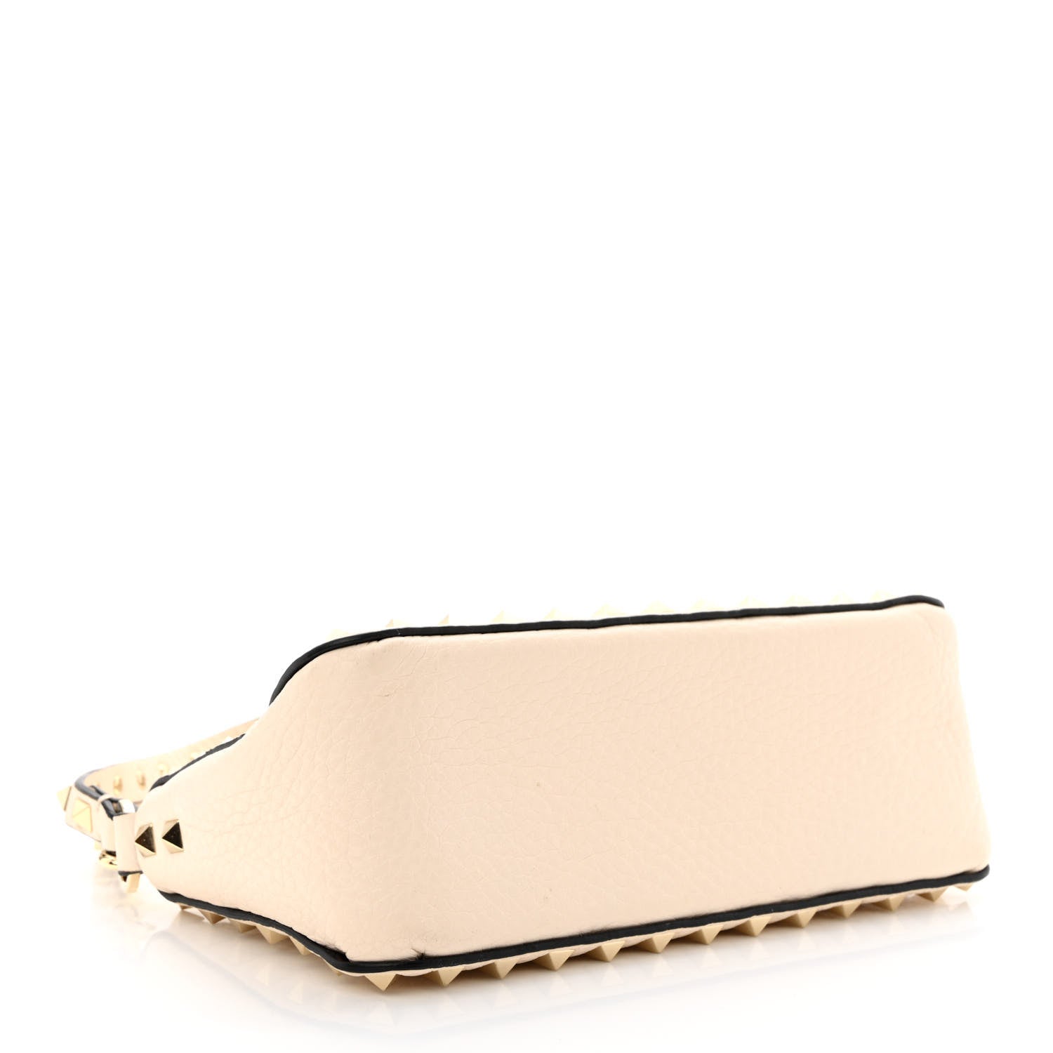 Valentino Garavani Pebbled Calfskin Small Rockstud Flip Lock Shoulder Bag Light Ivory 4 of 13