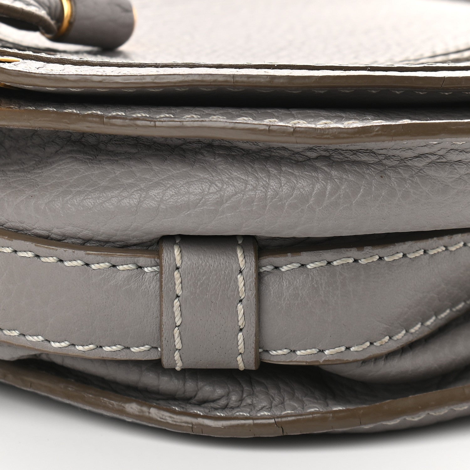 Chloe Calfskin Mini Marcie Round Crossbody Bag Cashmere Grey 11 of 14
