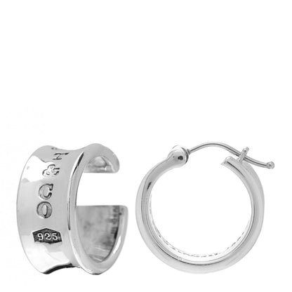 Tiffany Sterling Silver Wide 1837 Hoop Earrings 1 of 4