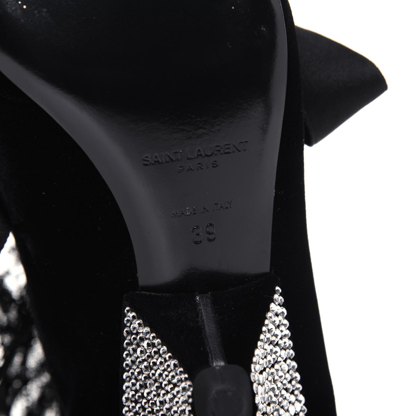 Velluto Master Crystal Embellished Blaze 45 La Strass Ankle Boots 39 Black