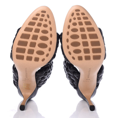 Bottega Veneta Nappa Twisted Padded Intrecciato Curve Slide Sandals 38.5 Black 6 of 9