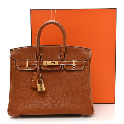Hermes Natural Barenia Faubourg Birkin 25 Fauve 16 of 16