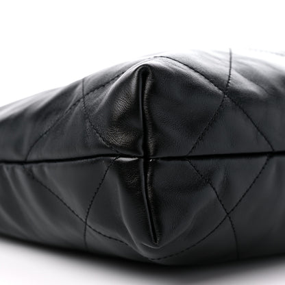 Chanel Shiny Calfskin Quilted Small Chanel 22 Black 9 of 10