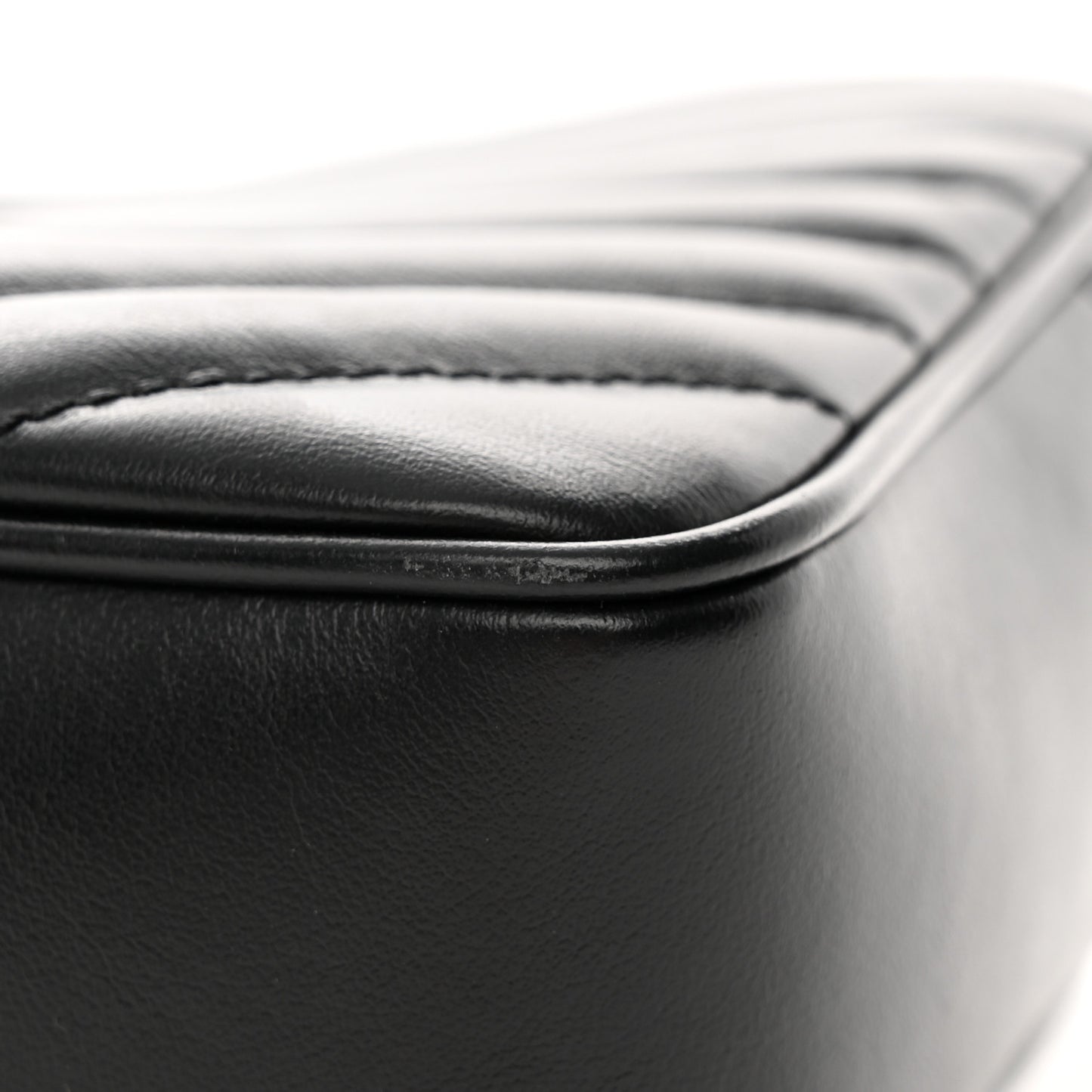 Calfskin Matelasse Monogram Lou Camera Bag Black
