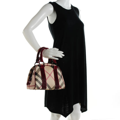Burberry Studded Supernova Check Bowler Red 2 of 8